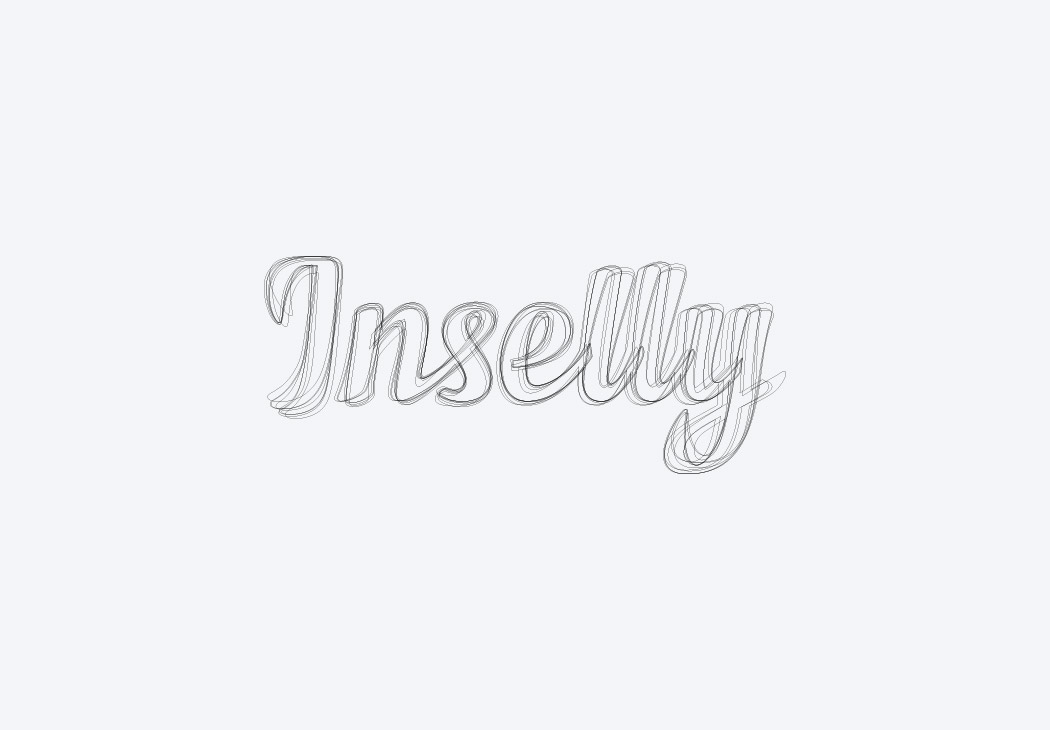 Working on Inselly Logotype. Drafts.